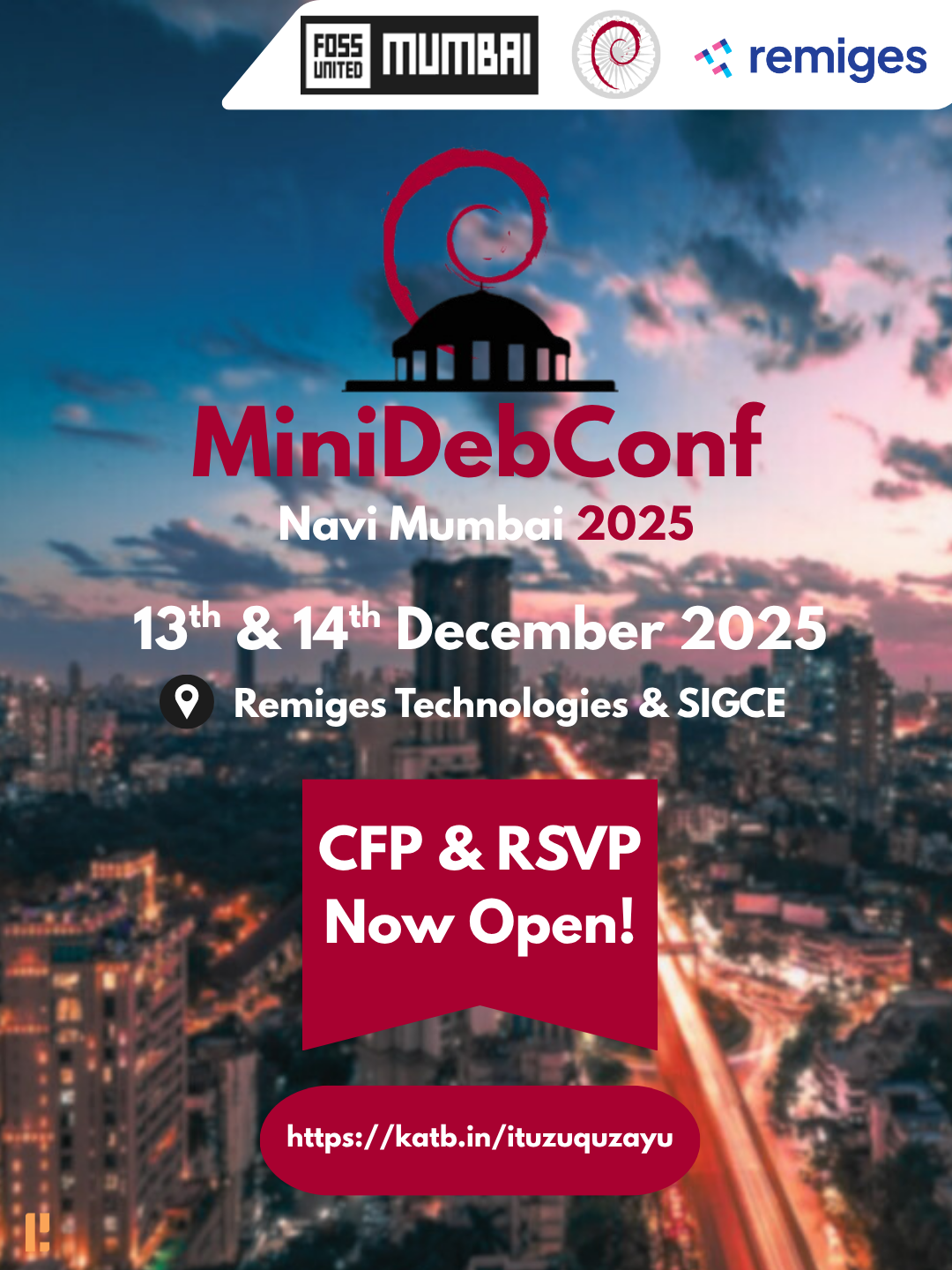 MiniDebConf Navi Mumbai poster
