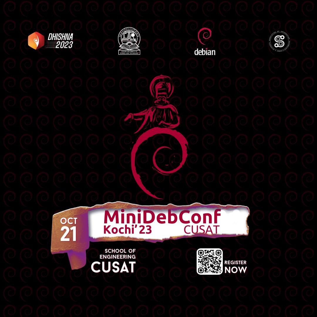 MiniDebConf Kochi 2023 poster