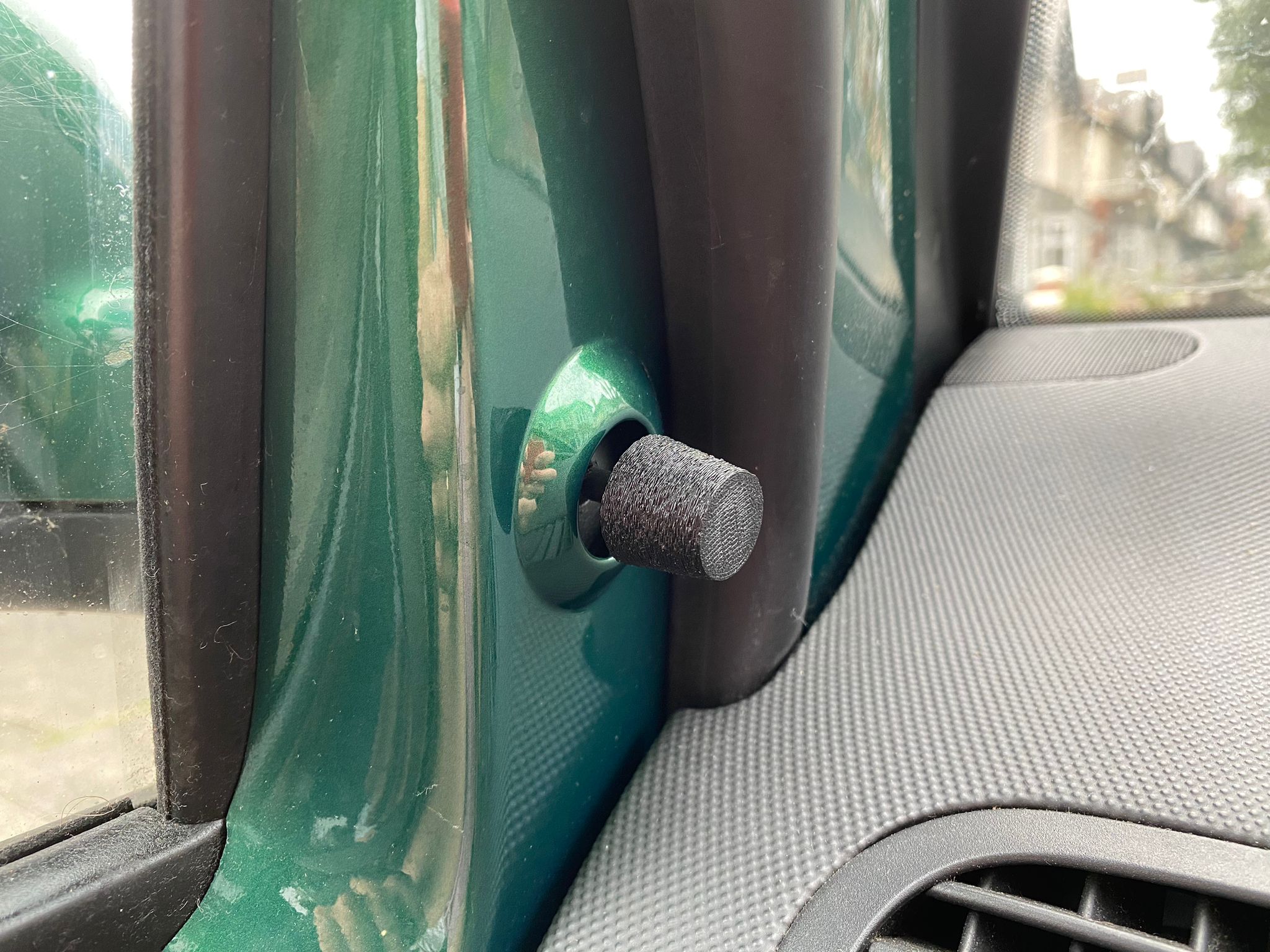 photo of printed knob in situ