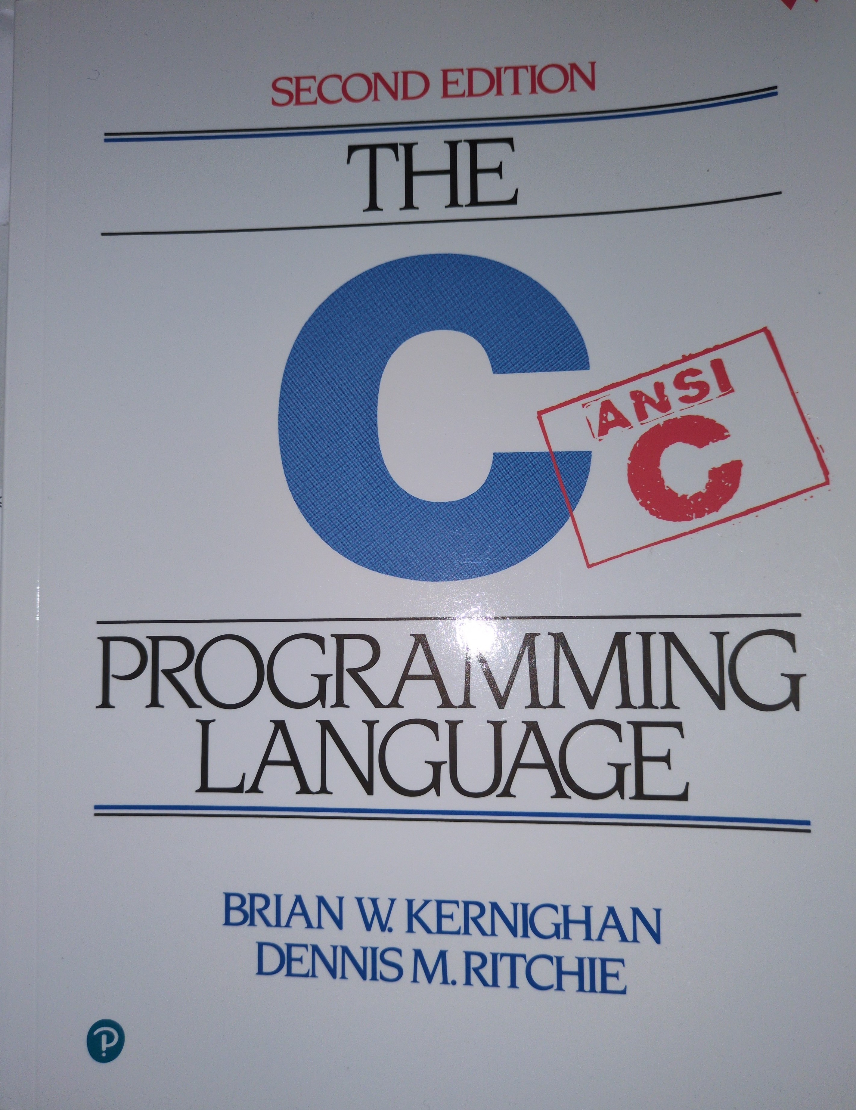 A photo of the second edition of the C Programming Language Book