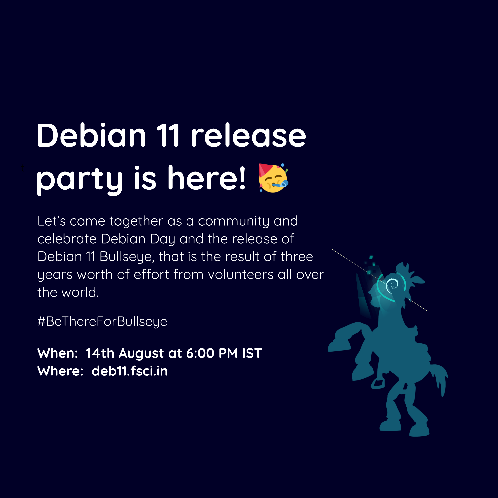 Debian release party poster