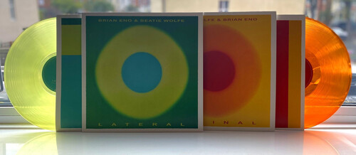 photo of the two LPs in the sunshine