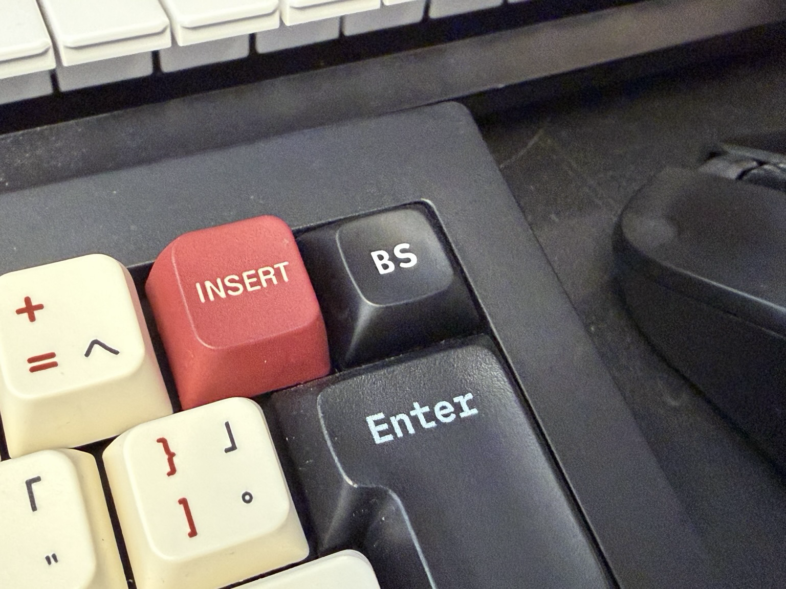 photo of my keyboard with BS key centered